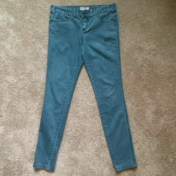 Free People Women’s 29 Faded Teal Mid-Rise Skinny Jeans - Picture 3 of 11